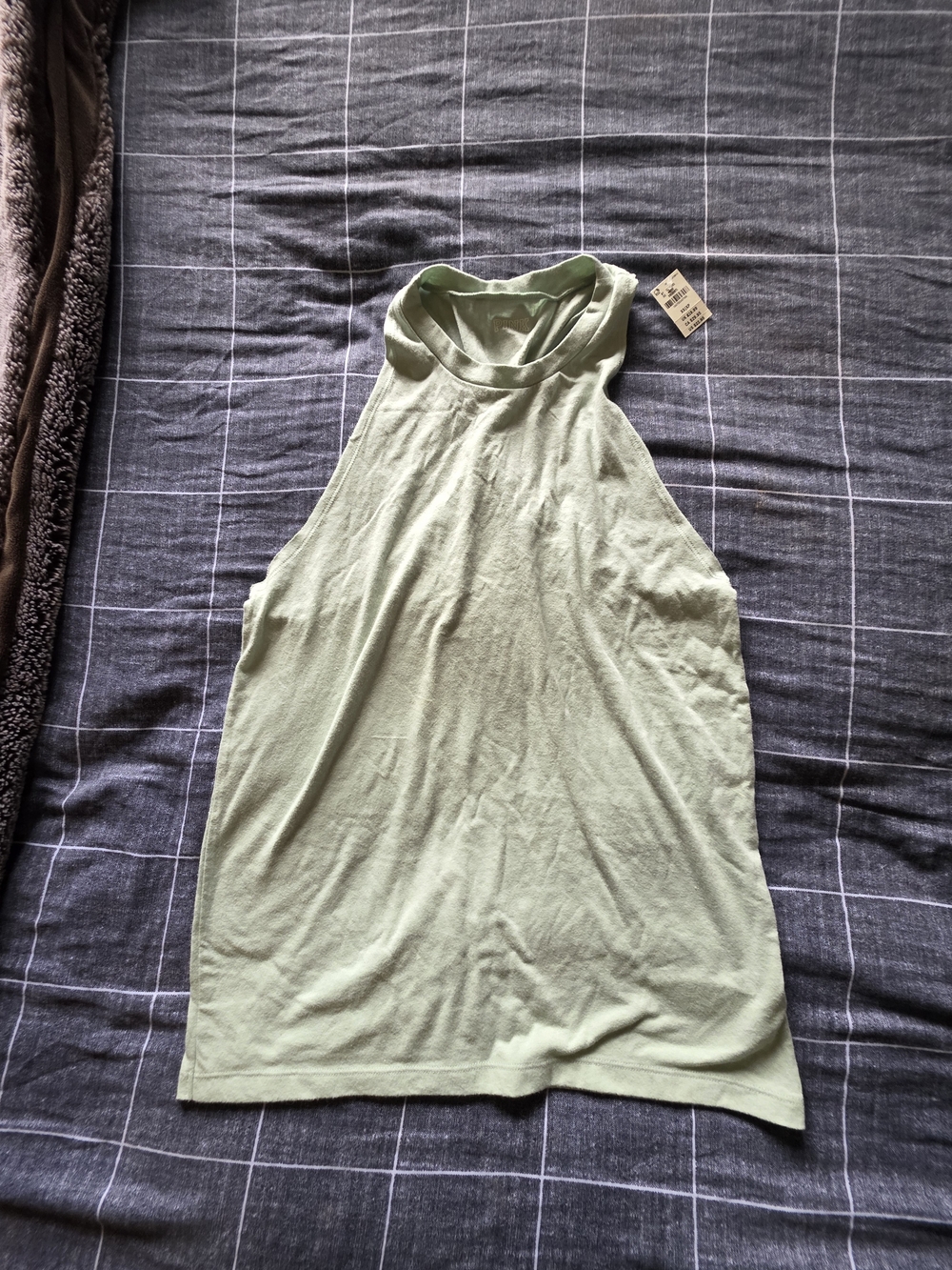 Victoria Secret PINK - Light Green Sleeveless High-Neck Tank Top